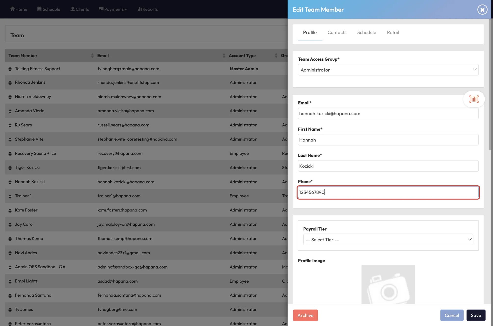 Add, Edit, or Remove a Team Member